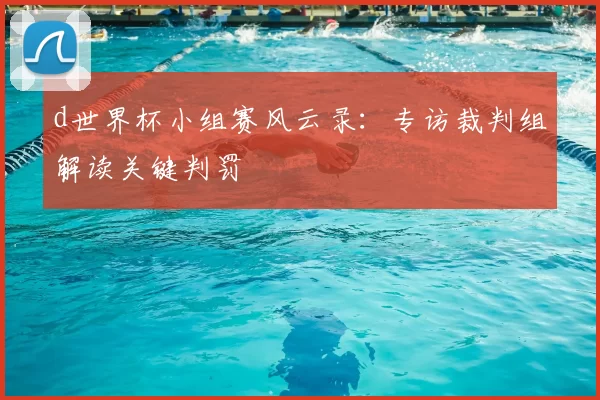 d世界杯小组赛风云录：专访裁判组解读关键判罚