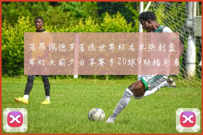 若昂佩德罗落选世界杯名单热刺蓝军对决前夕分享赛季20球9助精彩表现